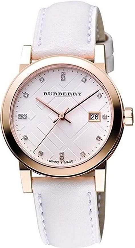 brand new burberry white watch bu9130|Burberry The City Women's White Watch .